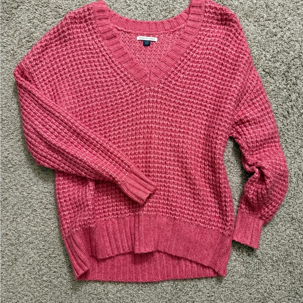 Aerie knit V-Neck Sweater slouchy fit